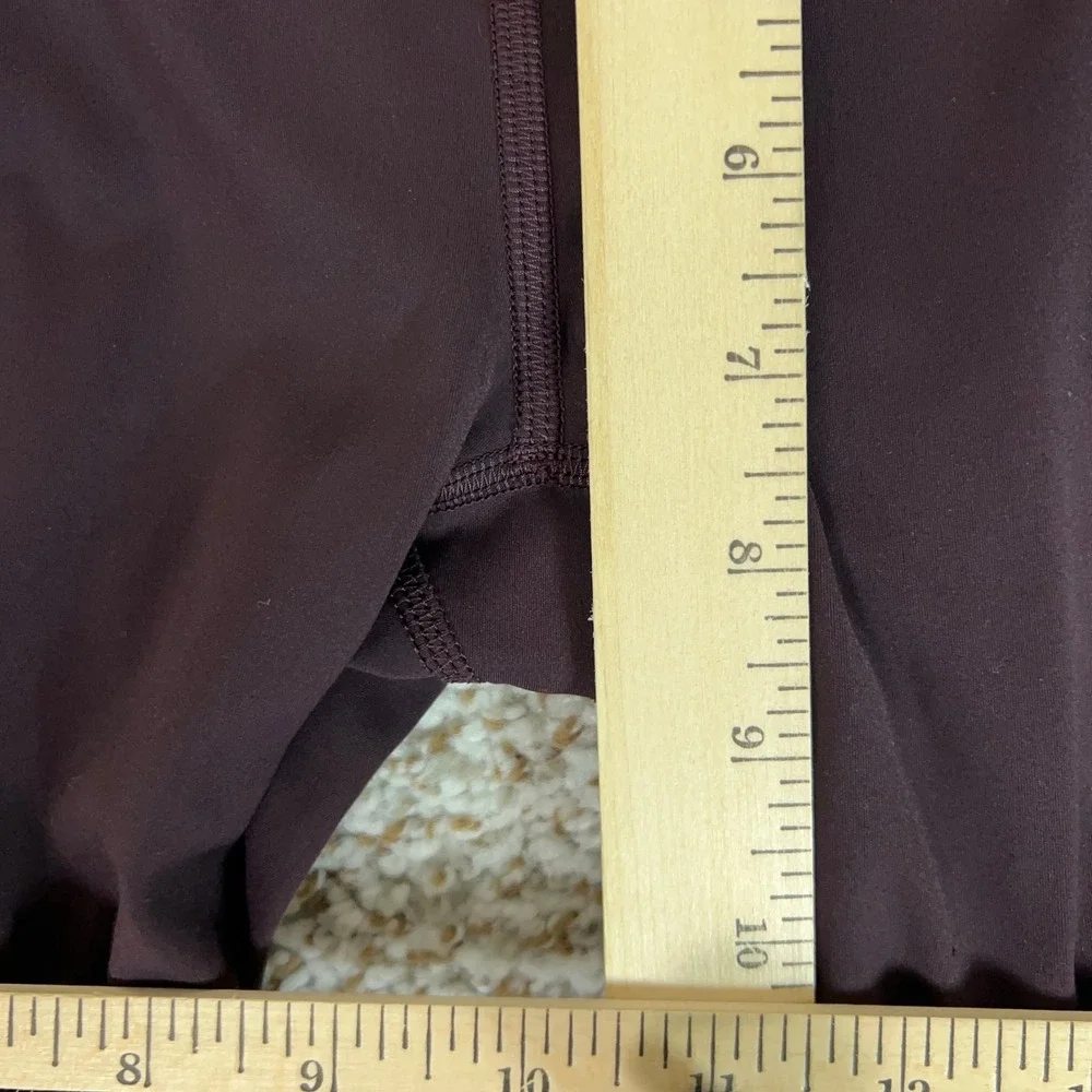 Lululemon Leggings Womens 2 Red Brown Running Leggings Fast Free Crop Yoga Gym